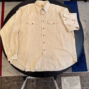 Men's Cream Button Down Shirt